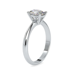 Jewelove™ Rings VS I / Women's Band only 30-Pointer Oval Cut Solitaire Platinum Ring JL PT 0016