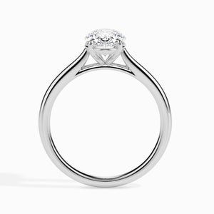 Jewelove™ Rings I VS / Women's Band only 30-Pointer Oval Cut Solitaire Platinum Ring JL PT 19004