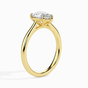 Jewelove™ Rings Women's Band only / VS I 30-Pointer Pear Cut Solitaire Diamond 18K Yellow Gold Ring JL AU 19010Y