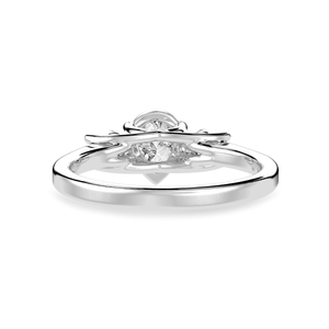 Jewelove™ Rings I VS / Women's Band only 30-Pointer Pear Cut Solitaire Diamond Accents Platinum Ring JL PT 1235