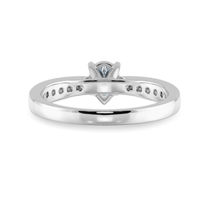 Jewelove™ Rings I VS / Women's Band only 30-Pointer Pear Cut Solitaire Diamond Shank Platinum Ring JL PT 1284