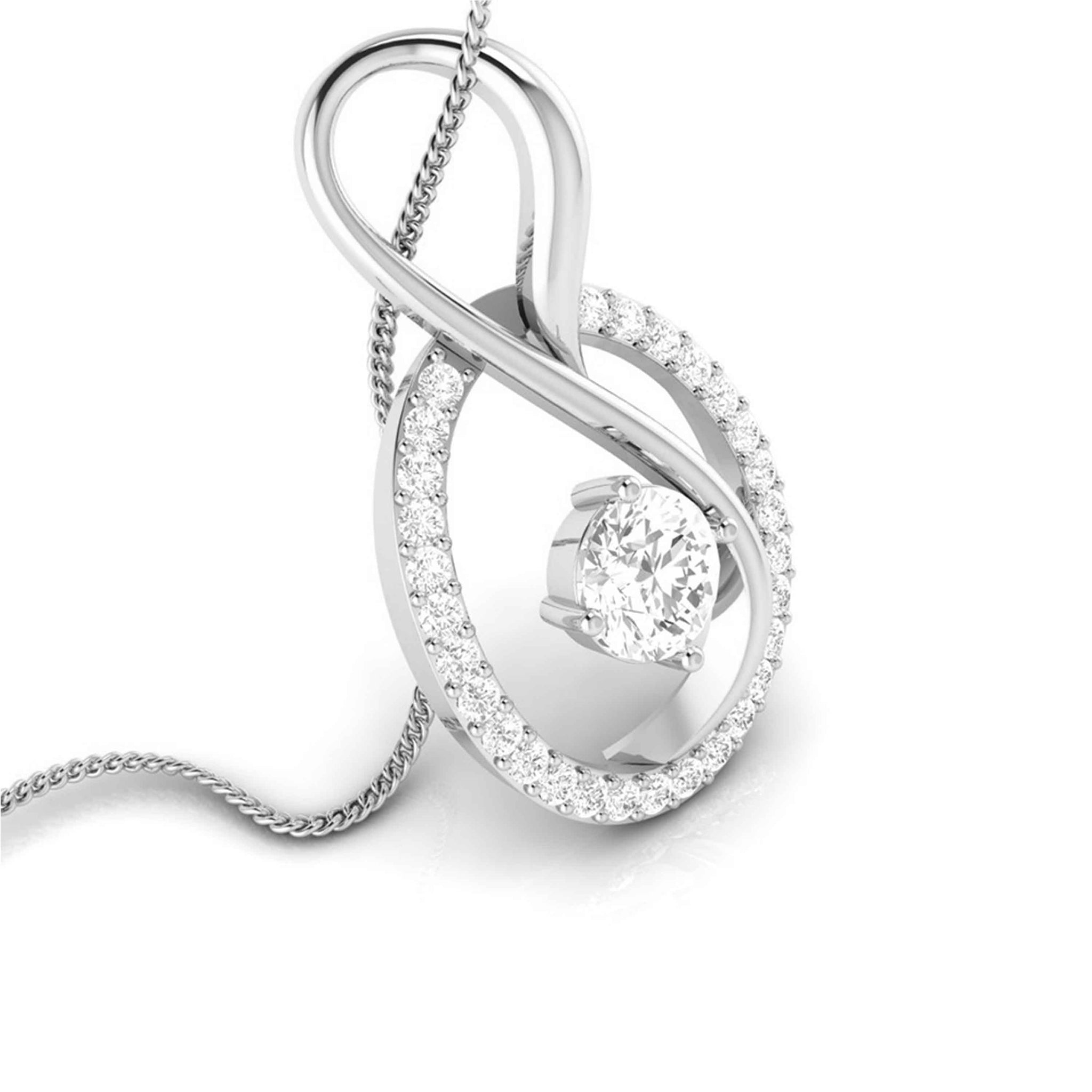 Jewelove™ Pendants 30-Pointer Platinum Diamond Solitaire Pendant for Women JL PT P NL8518