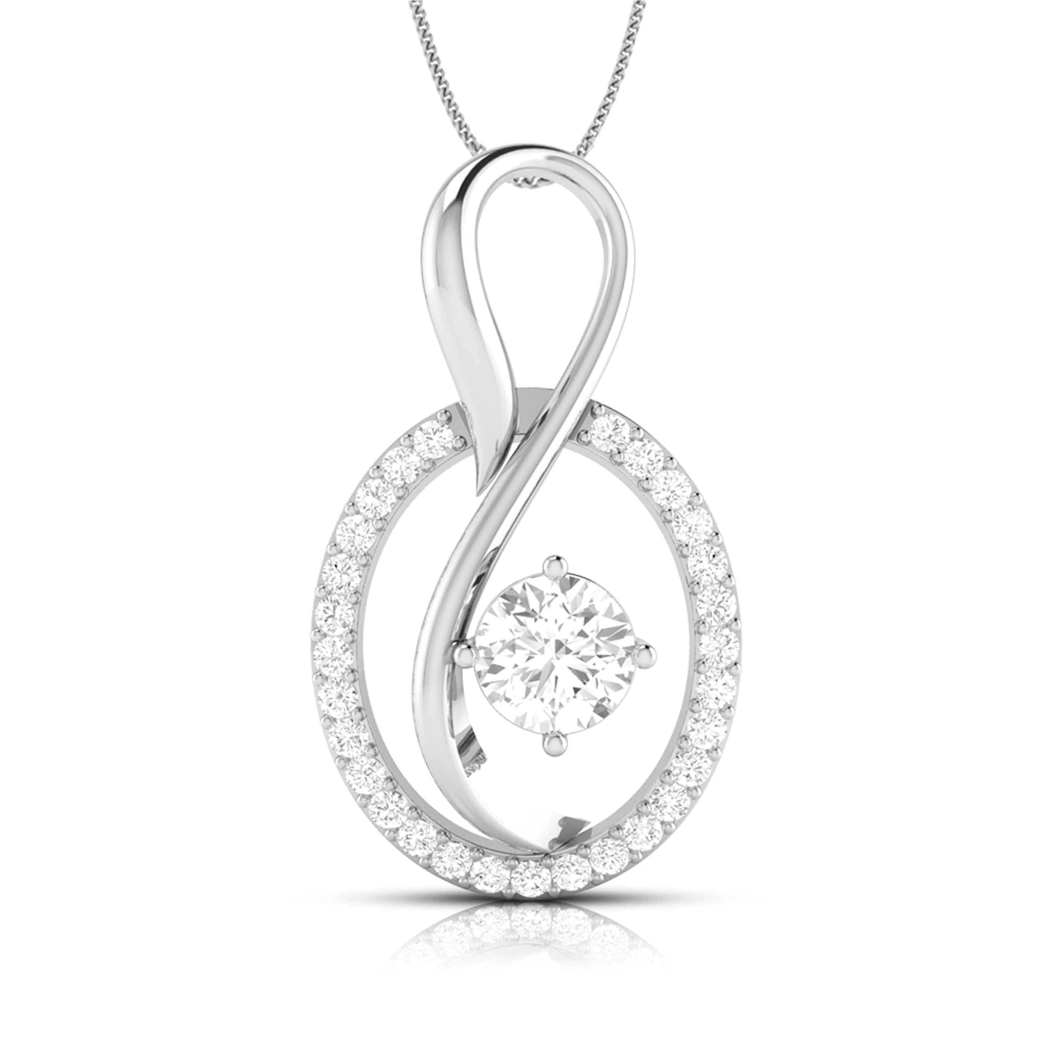 Jewelove™ Pendants 30-Pointer Platinum Diamond Solitaire Pendant for Women JL PT P NL8518