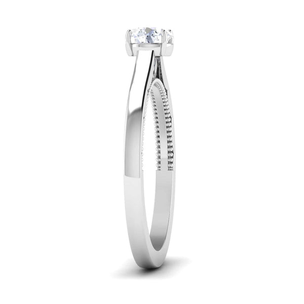 Jewelove™ Rings 30-Pointer Platinum Solitaire Engagement Ring with Milgrain Finish JL PT 6576