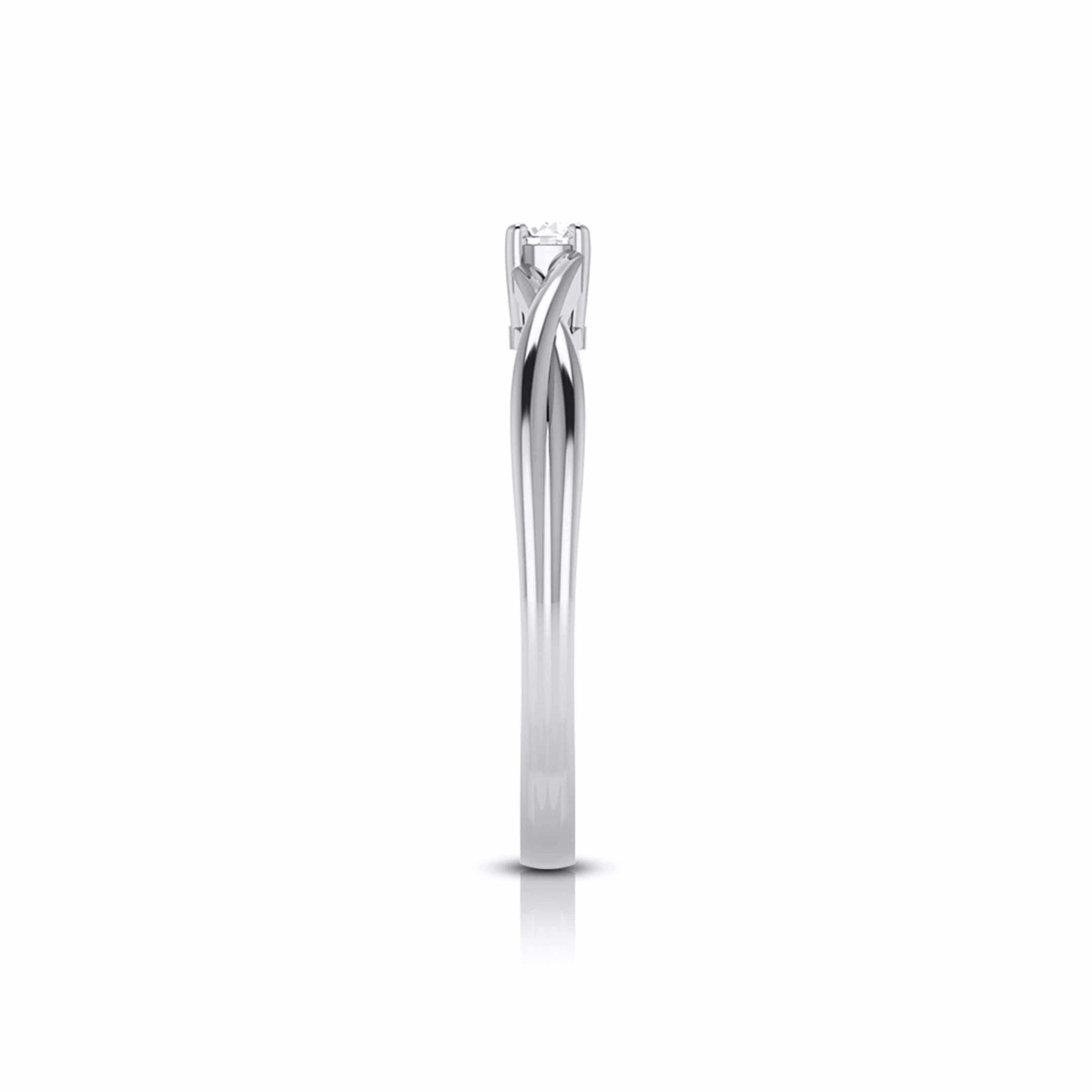 Jewelove™ Rings 30-Pointer Platinum Solitaire Ring - Shank with a Twist JL PT G 115-B