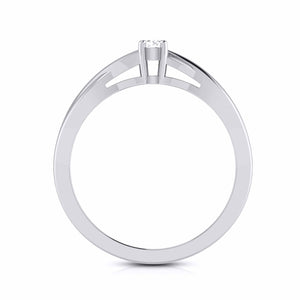 Jewelove™ Rings 30-Pointer Platinum Solitaire Ring - Shank with a Twist JL PT G 115-B