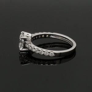 Jewelove™ Rings I VS / Women's Band only 30-Pointer Princess Cut Solitaire Diamond Shank Platinum Ring JL PT 1313