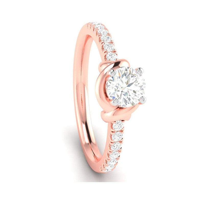 Jewelove™ Rings Women's Band only / VS J 30-Pointer Solitaire 18K Rose Gold Ring JL AU G 113R