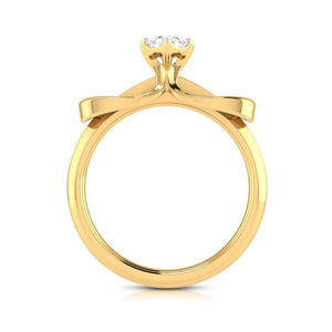 Jewelove™ Rings Women 's Band only / J VS 30-Pointer Solitaire 18K Yellow Gold Ring JL AU G 112Y