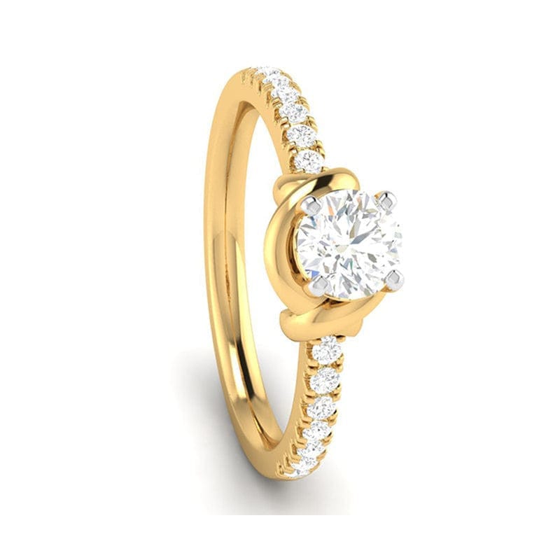 Jewelove™ Rings Women's Band only / VS J 30-Pointer Solitaire 18K Yellow Gold Ring JL AU G 113Y