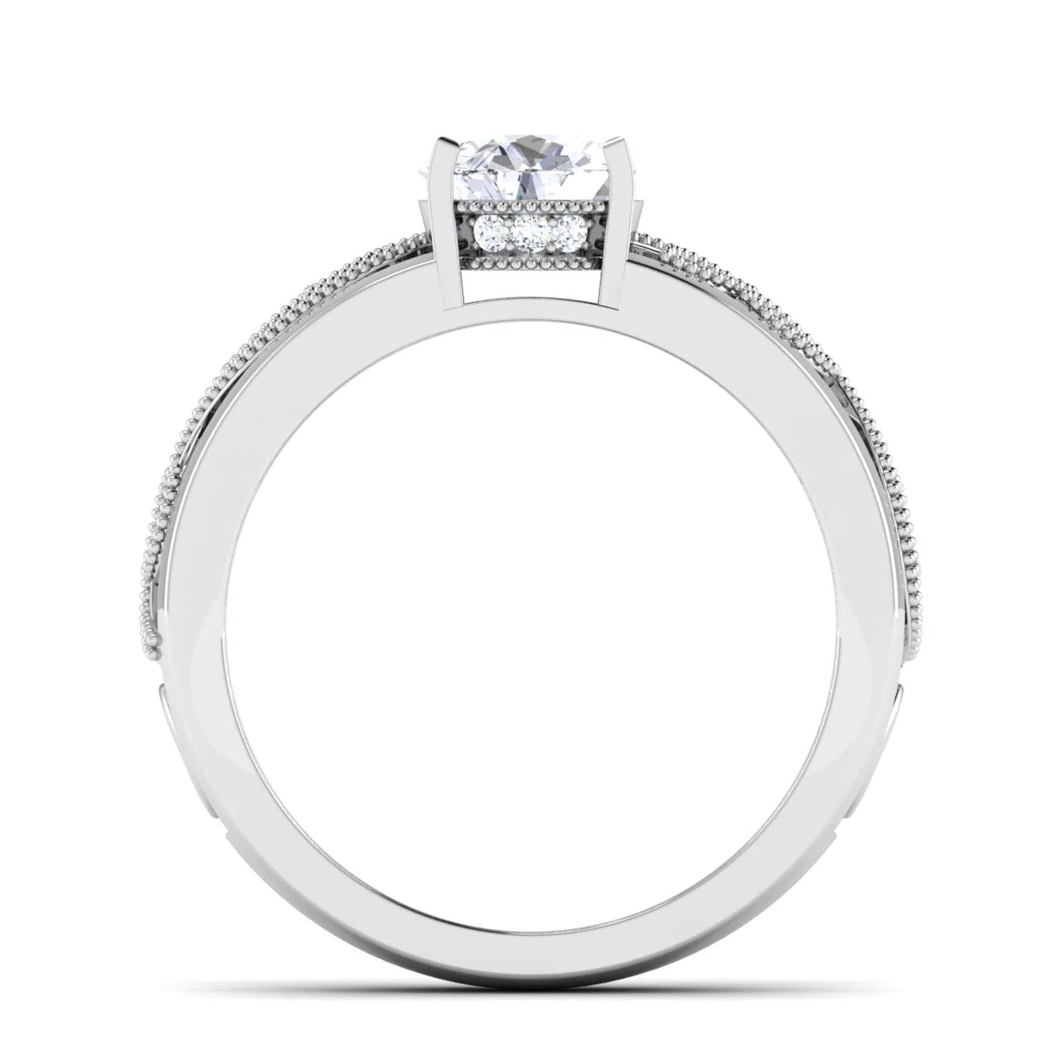 Jewelove™ Rings Women's Band only / VS J 30-Pointer Solitaire Designer Platinum Engagement Ring JL PT 6847-A