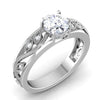 Jewelove™ Rings Women's Band only / VS J 30-Pointer Solitaire Designer Platinum Engagement Ring JL PT 6847-A