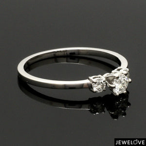 Jewelove™ Rings J VS / Women's Band only 30-Pointer Solitaire Diamond Accents Platinum Ring JL PT 1229-D