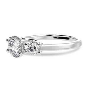 Jewelove™ Rings J VS / Women's Band only 30-Pointer Solitaire Diamond Accents Platinum Ring JL PT 1229