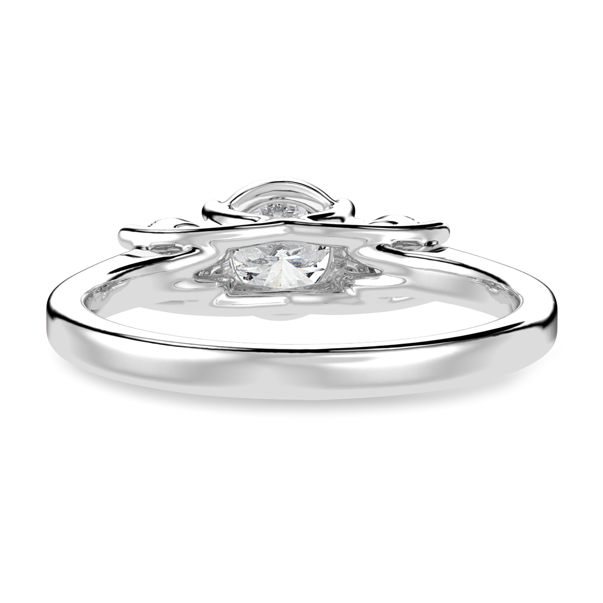 Jewelove™ Rings J VS / Women's Band only 30-Pointer Solitaire Diamond Accents Platinum Ring JL PT 1229