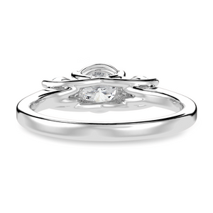 Jewelove™ Rings J VS / Women's Band only 30-Pointer Solitaire Diamond Accents Platinum Ring JL PT 1229