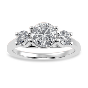 Jewelove™ Rings J VS / Women's Band only 30-Pointer Solitaire Diamond Accents Platinum Ring JL PT 1229