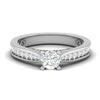 Jewelove™ Rings VS J / Women's Band only 30-Pointer Solitaire Diamond Shank Platinum Ring JL PT RP RD 143