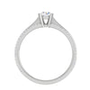 Jewelove™ Rings VS J / Women's Band only 30-Pointer Solitaire Diamond Split Shank Platinum Ring JL PT RP RD 142