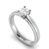 Jewelove™ Rings VS J / Women's Band only 30-Pointer Solitaire Diamond Split Shank Platinum Ring JL PT RP RD 142