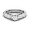 Jewelove™ Rings VS J / Women's Band only 30-Pointer Solitaire Diamond Split Shank Platinum Ring JL PT RP RD 159