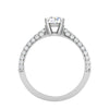 Jewelove™ Rings VS J / Women's Band only 30-Pointer Solitaire Diamond Split Shank Platinum Ring JL PT RP RD 161