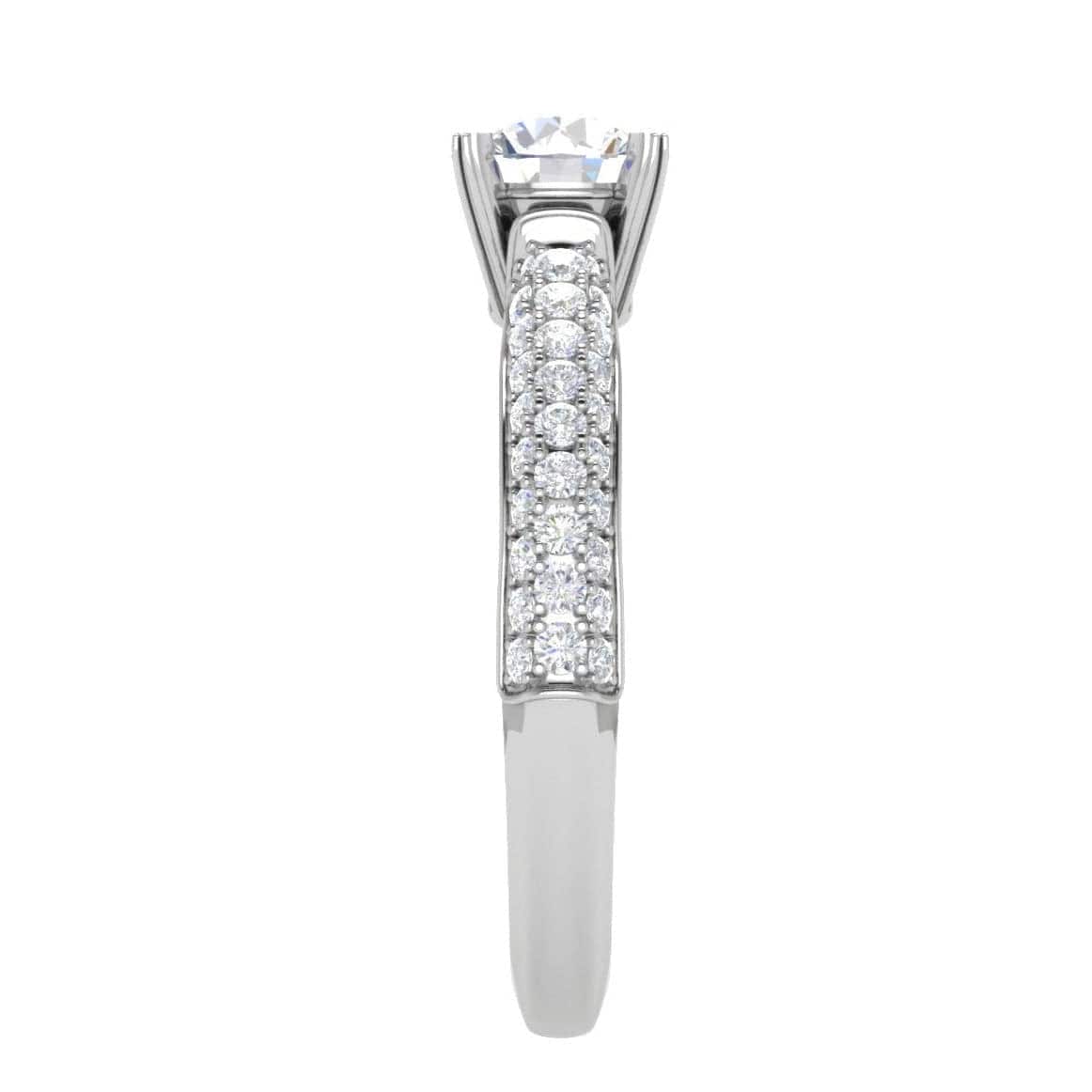 Jewelove™ Rings VS J / Women's Band only 30-Pointer Solitaire Diamond Split Shank Platinum Ring JL PT RP RD 161