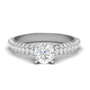 Jewelove™ Rings VS J / Women's Band only 30-Pointer Solitaire Diamond Split Shank Platinum Ring JL PT RP RD 161