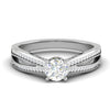 Jewelove™ Rings VS J / Women's Band only 30-Pointer Solitaire Diamond Split Shank Platinum Ring JL PT RP RD 165