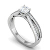 Jewelove™ Rings VS J / Women's Band only 30-Pointer Solitaire Diamond Split Shank Platinum Ring JL PT RP RD 165