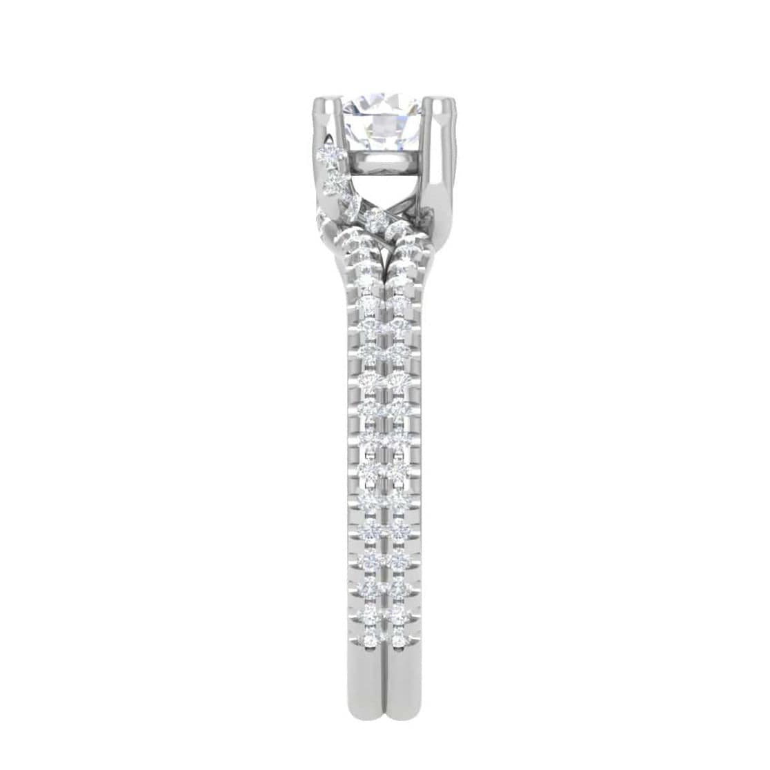 Jewelove™ Rings VS J / Women's Band only 30-Pointer Solitaire Diamond Split Shank Platinum Ring JL PT RP RD 182