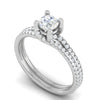 Jewelove™ Rings VS J / Women's Band only 30-Pointer Solitaire Diamond Split Shank Platinum Ring JL PT RP RD 182