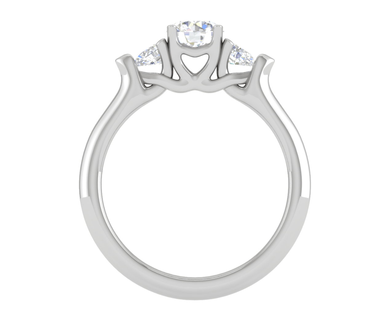 Jewelove™ Rings J VS / Women's Band only 30-Pointer Solitaire Diamonds Accents Platinum Ring JL PT R3 RD 156