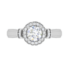 Jewelove™ Rings J VS / Women's Band only 30-Pointer Solitaire Halo Diamond Platinum Engagement Ring JL PT WB5996E