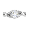 Jewelove™ Rings J VS / Women's Band only 30-Pointer Solitaire Platinum Diamond Single Twisted Shank Engagement Ring JL PT WB6007E