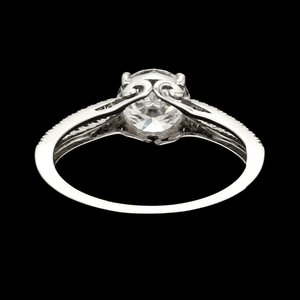 Jewelove™ Rings J VS / Women's Band only 30-Pointer Solitaire Platinum Diamond Split Shank Ring JL PT 1221-B