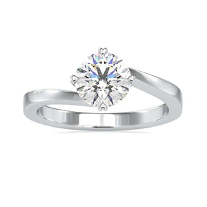 Jewelove™ Rings VS J / Women's Band only 30-Pointer Solitaire Platinum Engagement Ring JL PT 0140