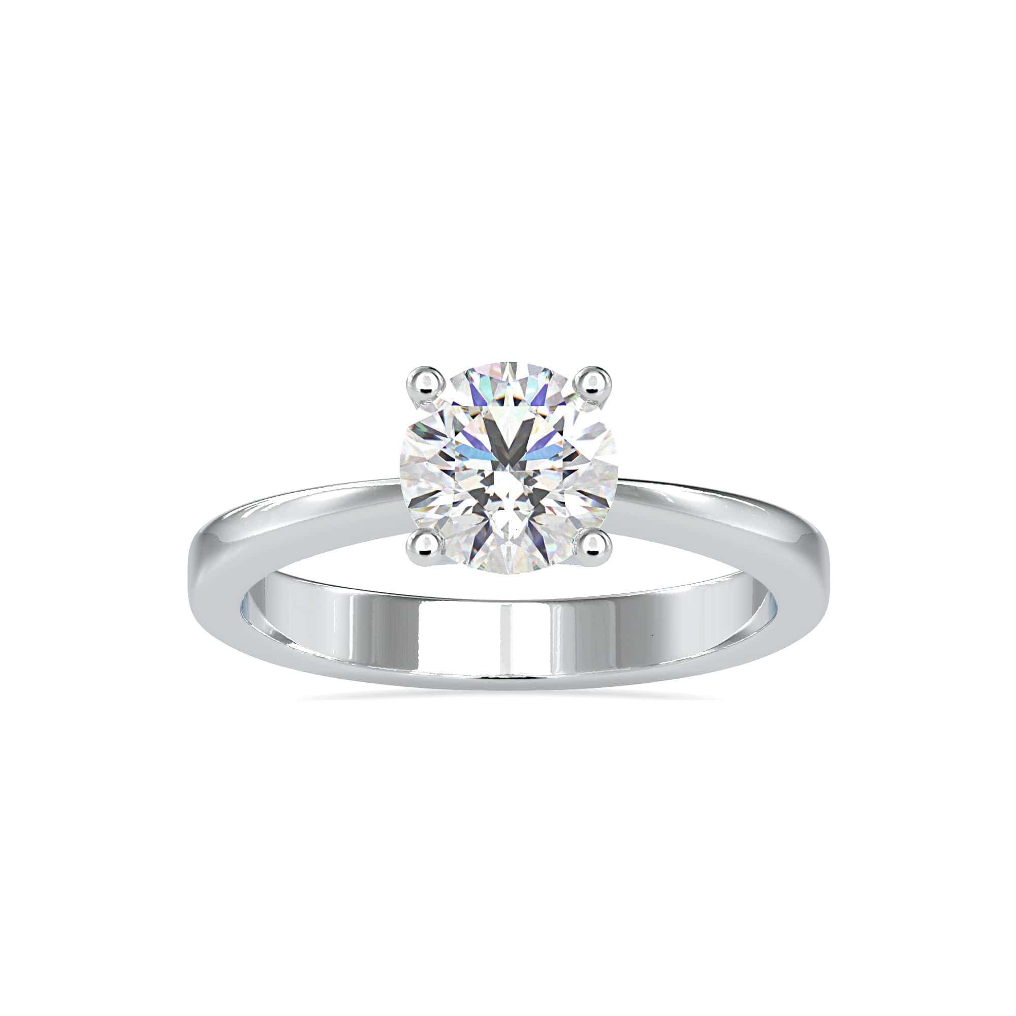 Jewelove™ Rings VS J / Women's Band only 30-Pointer Solitaire Platinum Engagement Ring JL PT 0142