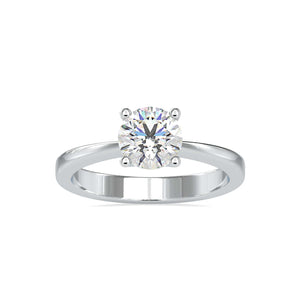 Jewelove™ Rings VS J / Women's Band only 30-Pointer Solitaire Platinum Engagement Ring JL PT 0142