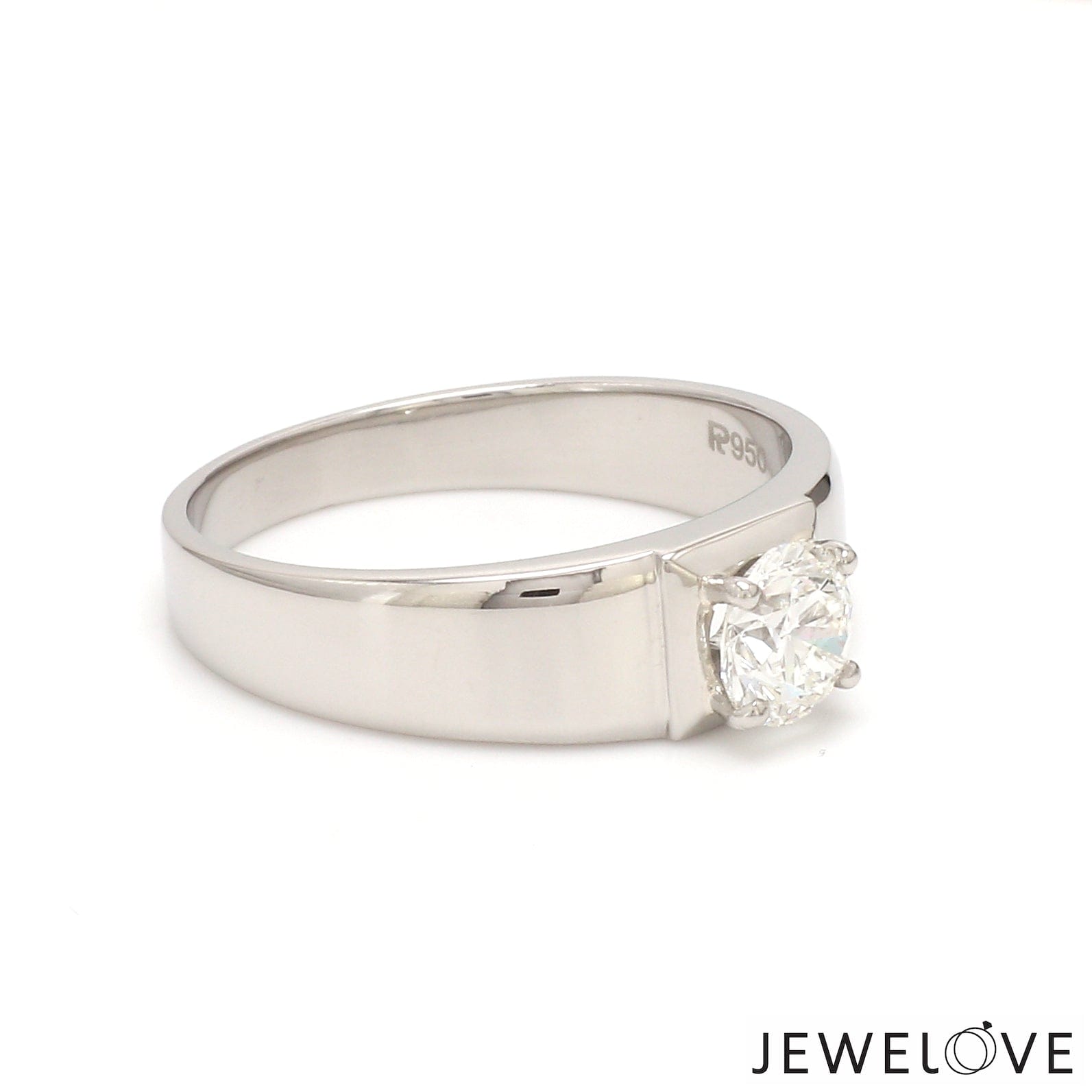 Jewelove™ Rings Women's Band only / VS J 30-Pointer Solitaire Platinum for Men Ring JL PT 1237