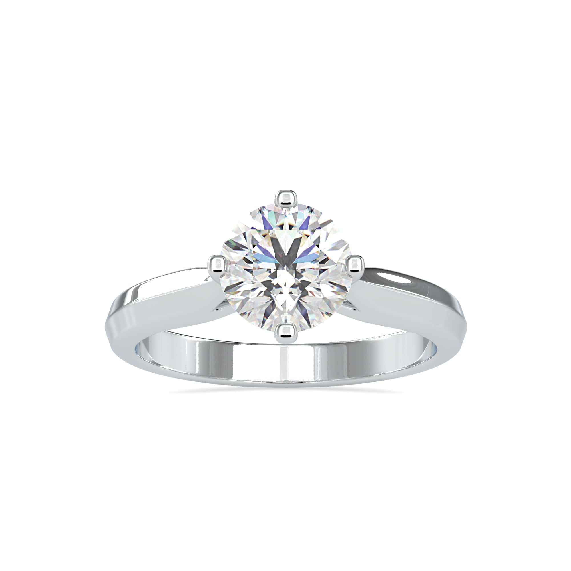 Jewelove™ Rings J VS / Women's Band only 30-Pointer Solitaire Platinum Ring JL PT 0143