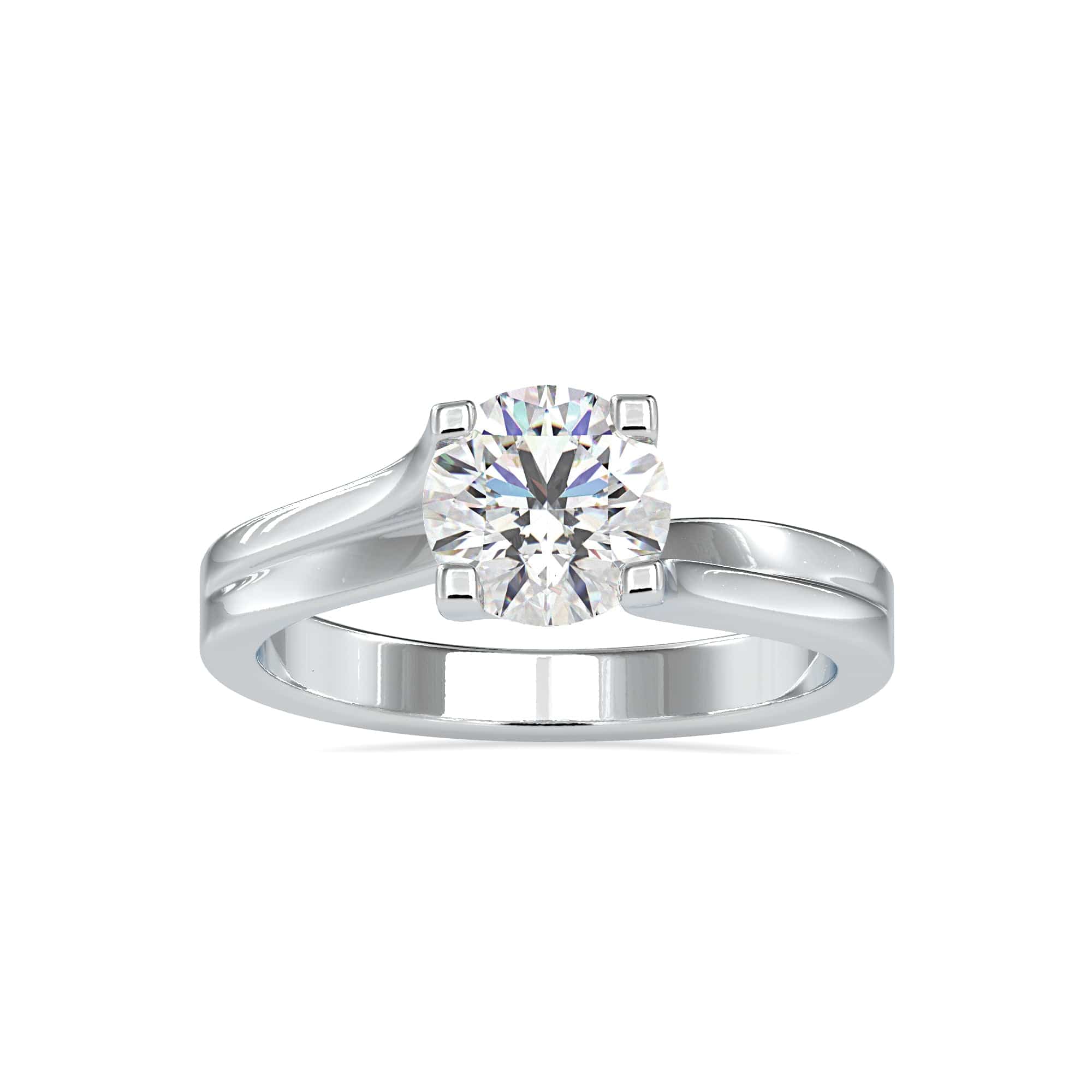 Jewelove™ Rings VS J / Women's Band only 30-Pointer Solitaire Platinum Shank Ring JL PT 0179