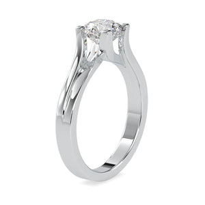 Jewelove™ Rings VS J / Women's Band only 30-Pointer Solitaire Platinum Shank Ring JL PT 0179