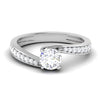 Jewelove™ Rings VS J / Women's Band only 30-Pointer Solitaire Shank Diamond Platinum Ring JL PT RP RD 176