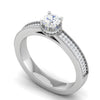 Jewelove™ Rings VS J / Women's Band only 30-Pointer Solitaire Single Halo Diamond Shank Platinum Ring JL PT RP RD 157