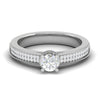 Jewelove™ Rings VS J / Women's Band only 30-Pointer Solitaire Single Halo Diamond Shank Platinum Ring JL PT RP RD 157