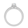 Jewelove™ Rings VS J / Women's Band only 30-Pointer Solitaire Single Halo Diamond Shank Platinum Ring JL PT RP RD 157