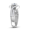 Jewelove™ Rings VS J / Women's Band only 30-Pointer Solitaire Twisted Shank Diamond Platinum Ring JL PT RP RD 190