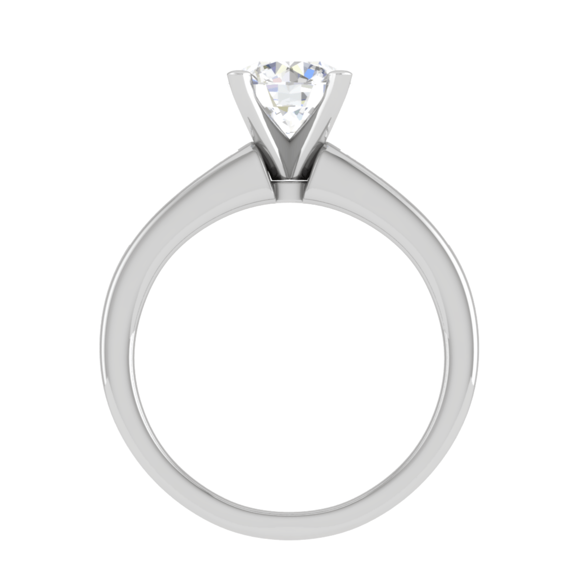 Jewelove™ Rings J VS / Women's Band only 30-Pointer Solitaire with Princess cut Diamond Shank Platinum Ring JL PT RC PR 186