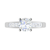 Jewelove™ Rings J VS / Women's Band only 30-Pointer Solitaire with Princess cut Diamond Shank Platinum Ring JL PT RC PR 186